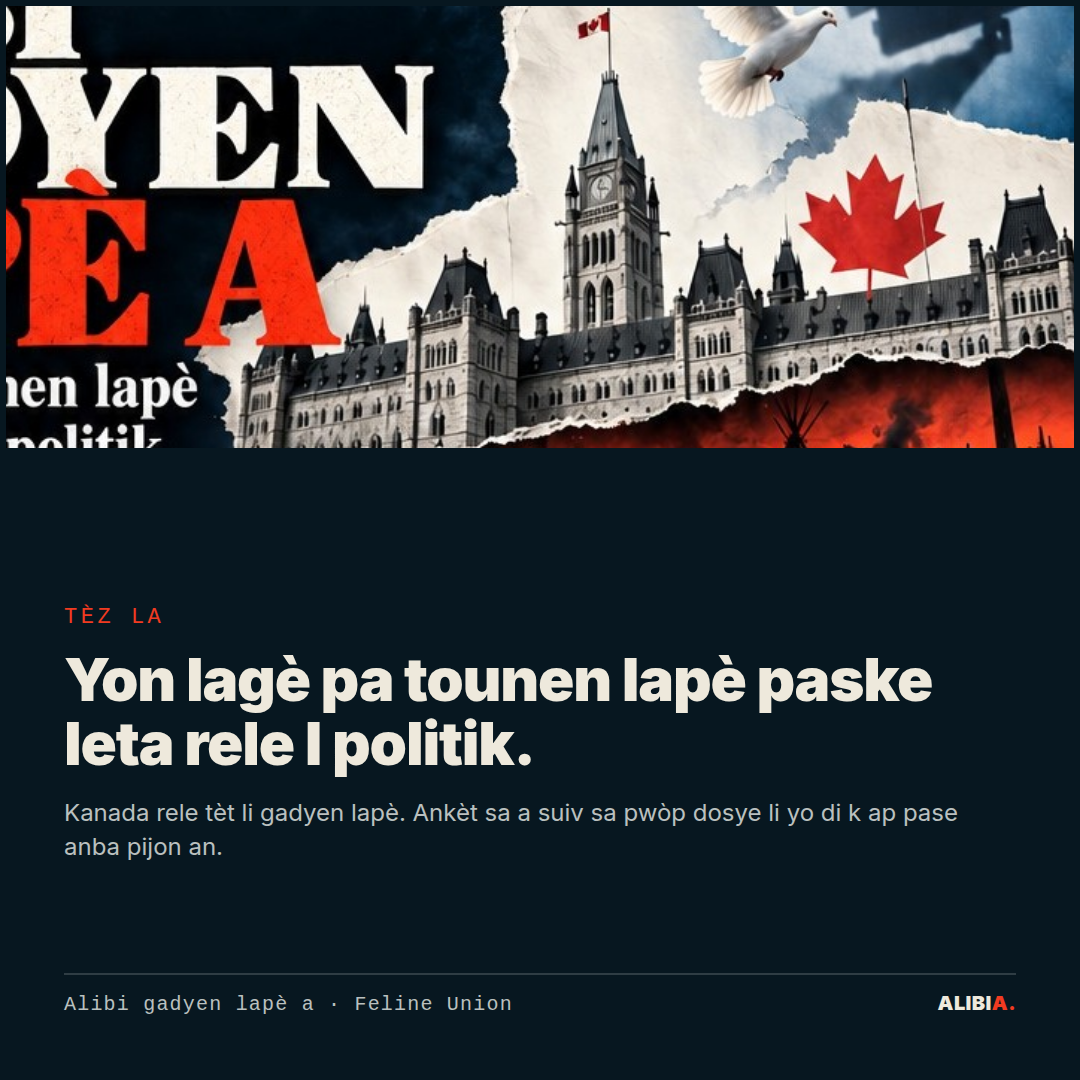 Tèz la. Yon lagè pa tounen lapè paske leta rele l politik.