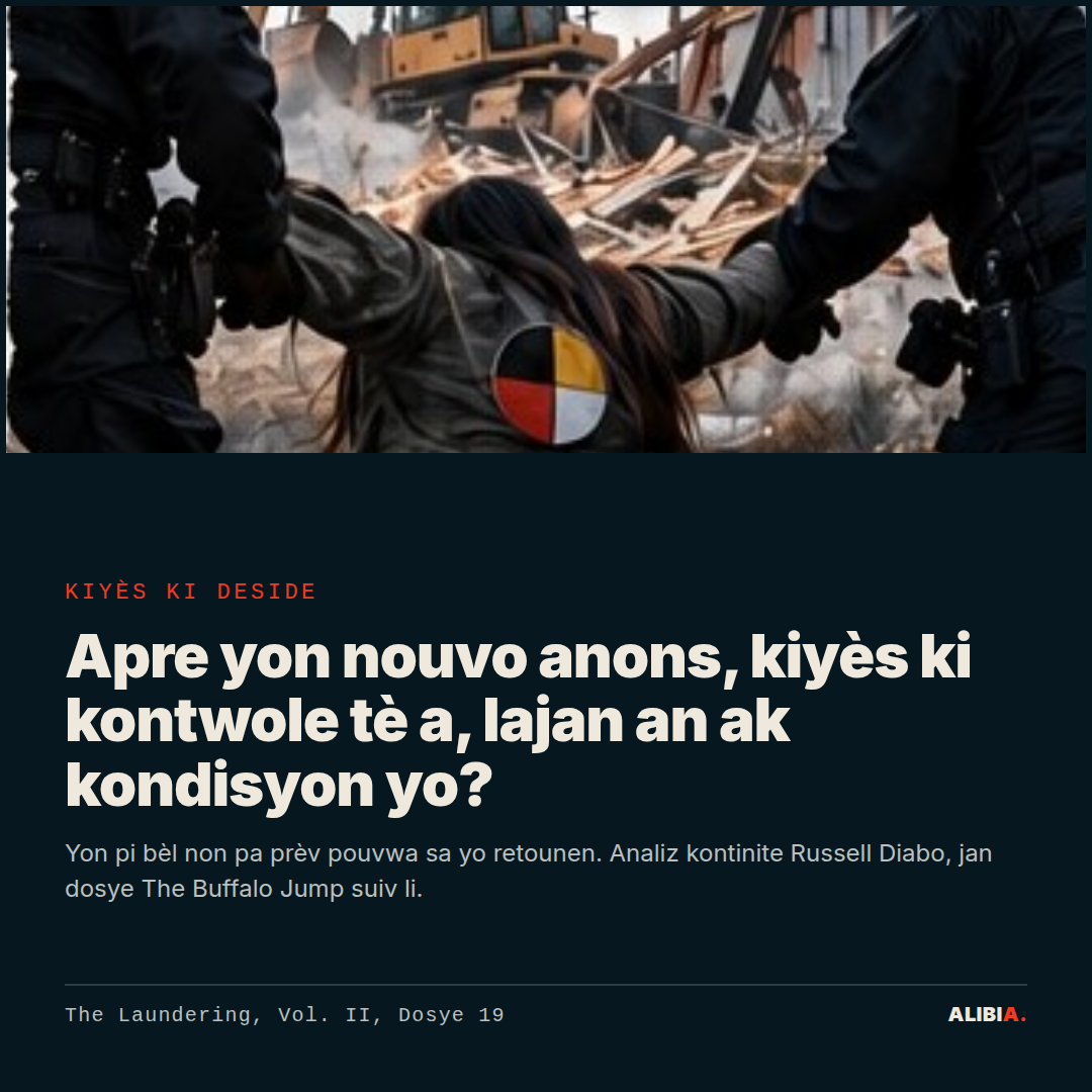 Kiyès ki deside. Apre yon nouvo anons, kiyès ki kontwole tè a, lajan an ak kondisyon yo?